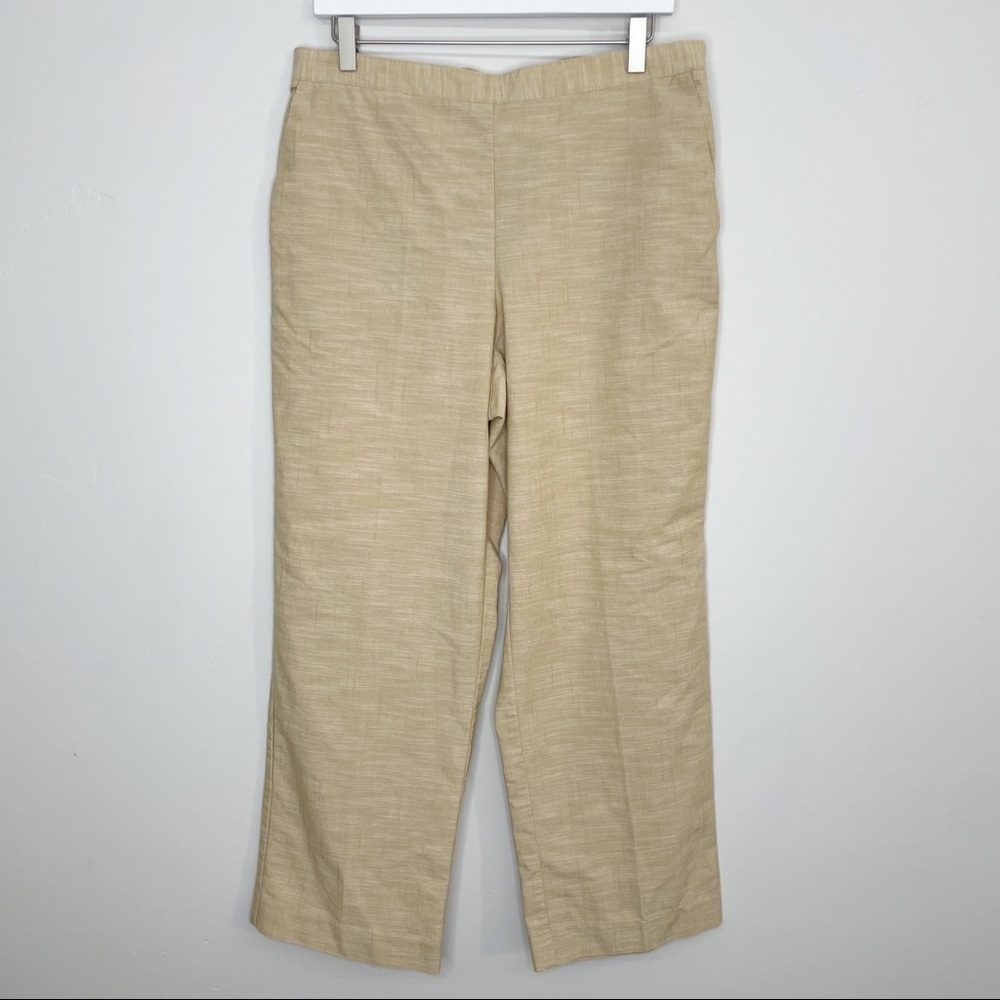 Alfred Dunner Tan Wide Leg Pants Size 14